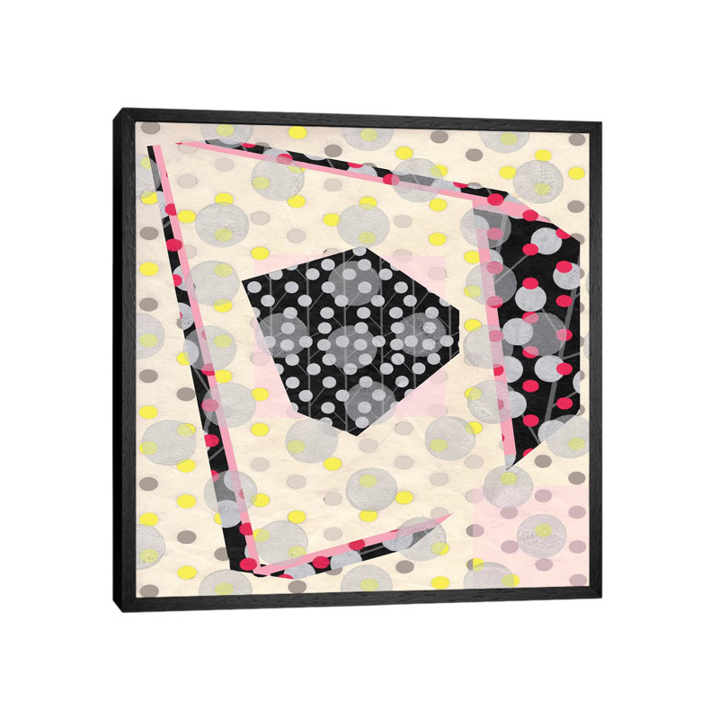 All The Dots by Pamela Staker - Painting on Canvas, 66.04 cm H x 66.04 cm W, Black Framed