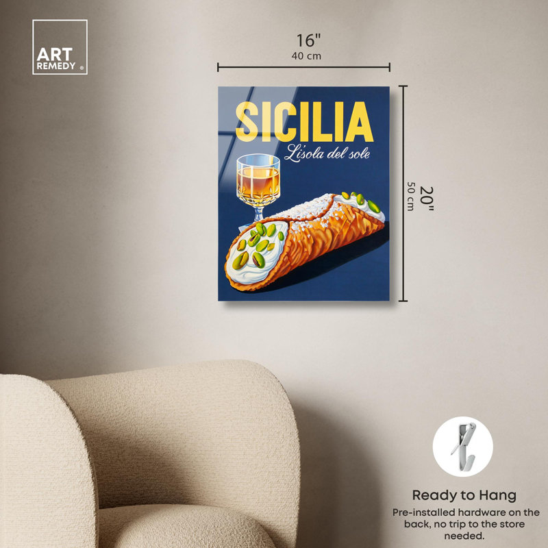 «Sicilian Acrylique Print Summer» par Art Remedy, H 20 po x l 16 po