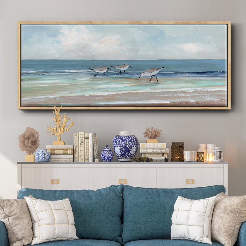 Shore Searching I- Framed Canvas