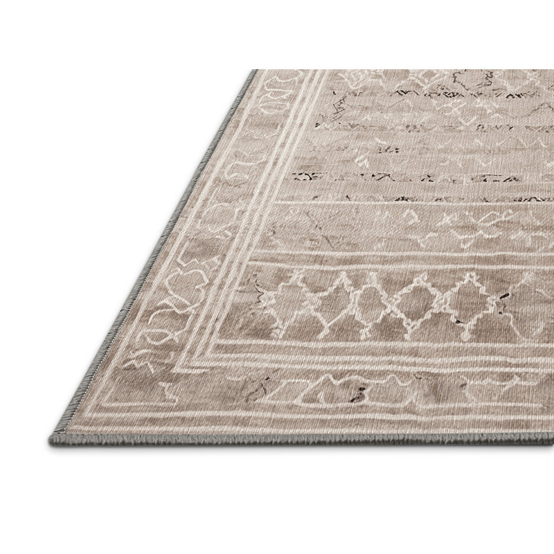 Machine Washable Gray Area Rug, Rectangle 8' x 10'