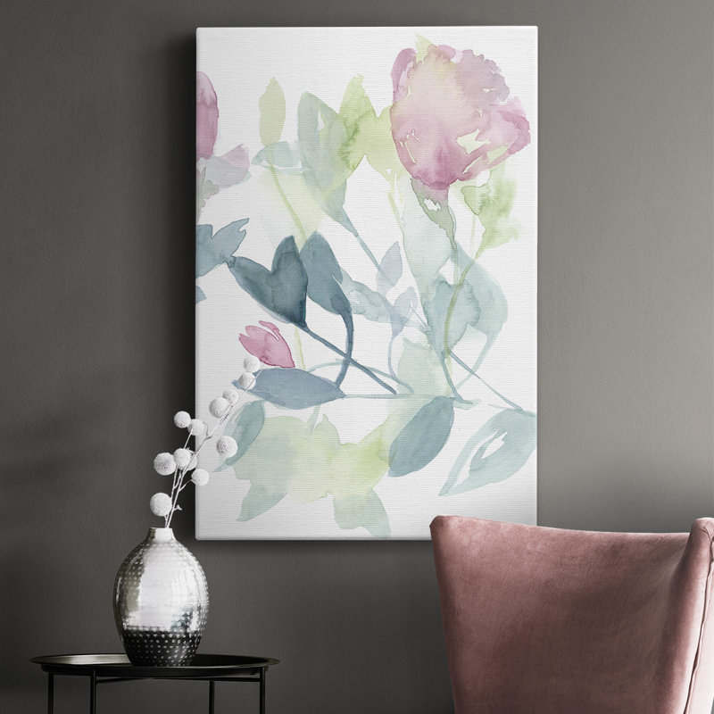 Peony In Light II - Toile tendue avec châssis de qualité supérieure - prête à être accrochée, L 12 po x H 18 po