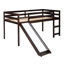 Elegant Loft Bed with Slide and Sturdy Pine Construction-945132743
