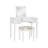 Fidelmar 36" 2-Drawer Flip Top Mirror Vanity with Butterfly Print Stool-291653910