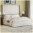 67.5" Tall Headboard Upholstered Bed with Vertical Striped and Wingback Design-1566228885