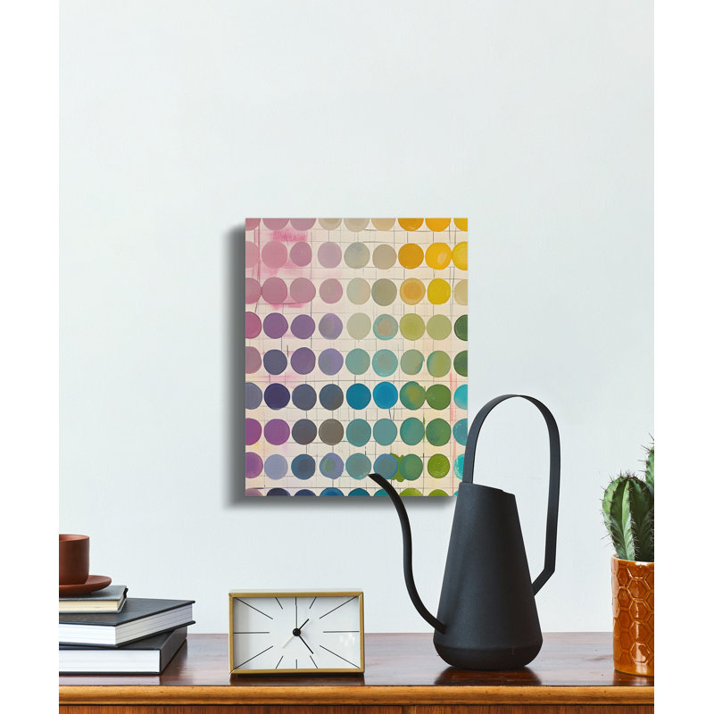 Abstract Circle Wall Art, Modern Geometric Print, Dot Art, Contemporary Home Decor, Canvas Wall Art, Wrapped Canvas Print