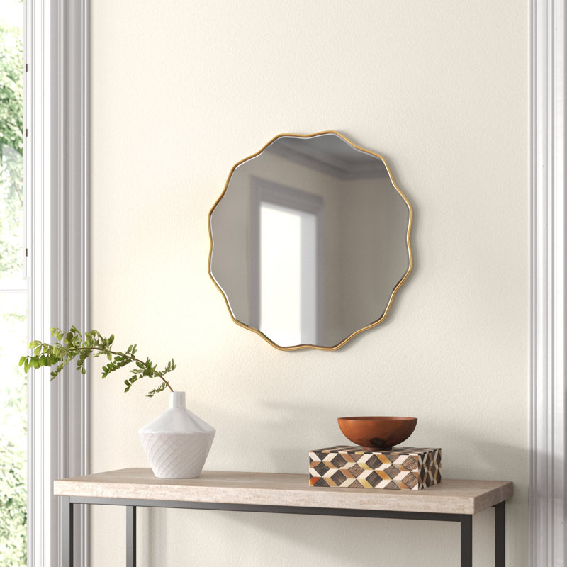 Miroir mural Francina, Or, 32 po x 32 po
