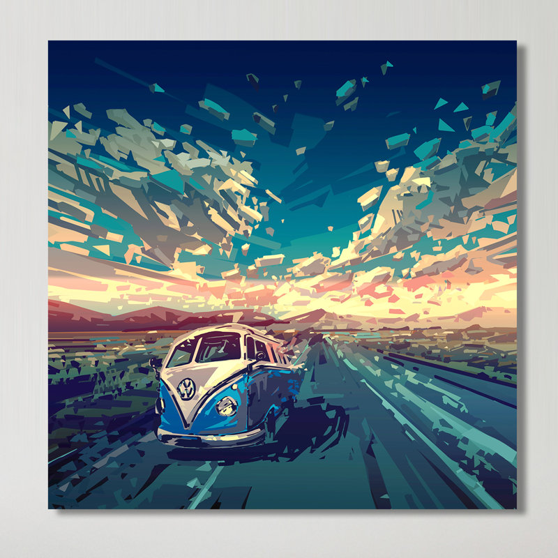 Paysage désertique-impression d’art graphique sur toile tendue, H 28 po x l 28 po x P 1,5 po