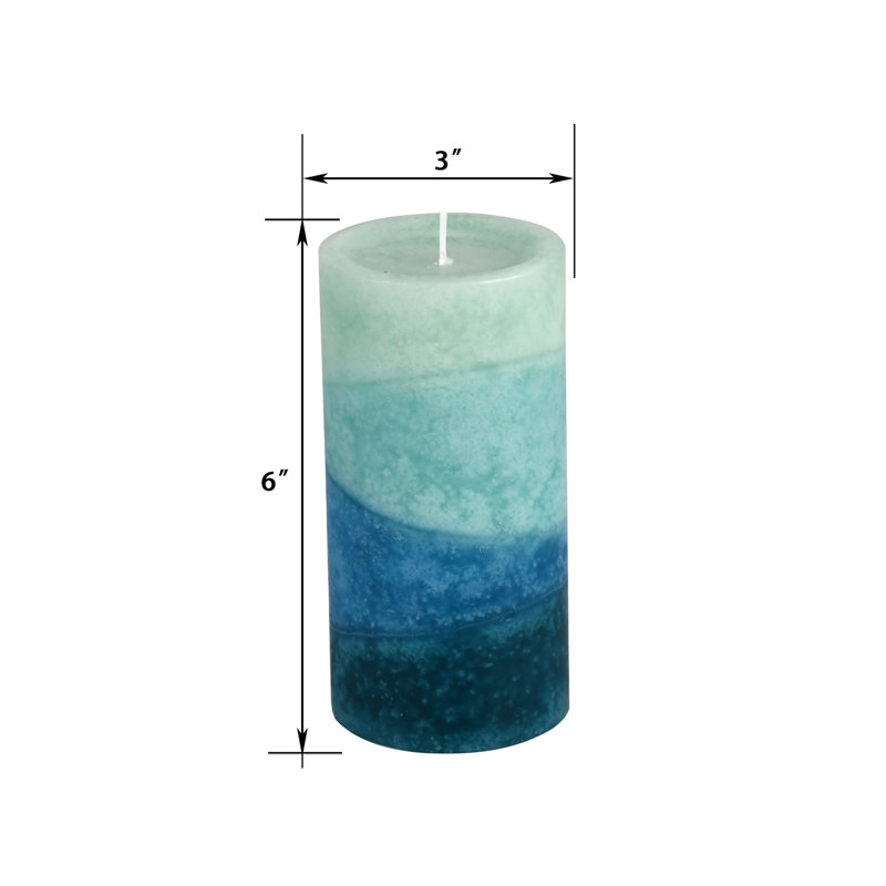 Lyr Oceans Scented Pillar Candle, 12