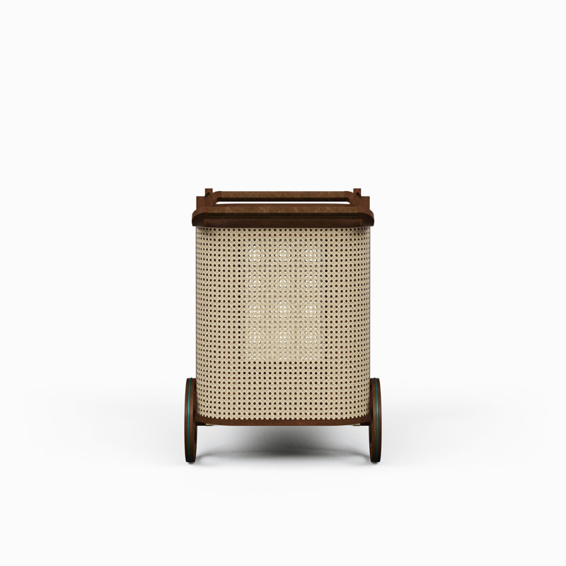 Modern Brazilian Dinda Bar Cart, Neutral Brown