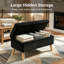 Banc de rangement avec repose-pieds, boîte de rangement rabattable, banc de lit rembourré-133458082-133458084