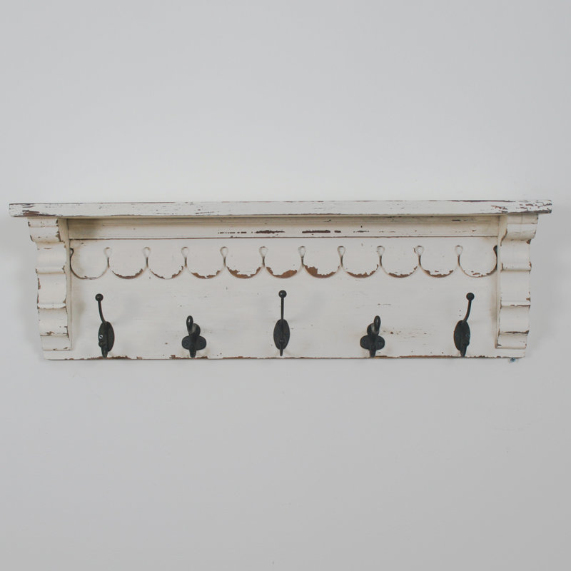 Baumgardner Solid Wood Wall 5 - Hook Wall Mounted Coat Rack