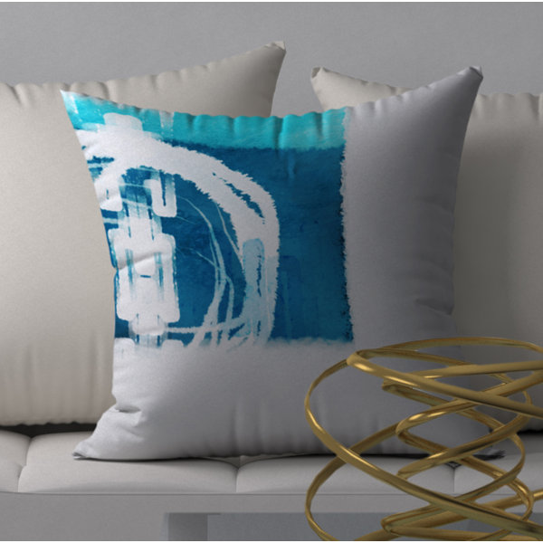 Wrought Studio Haygazun Abstract Reversible Throw Pillow | Wayfair