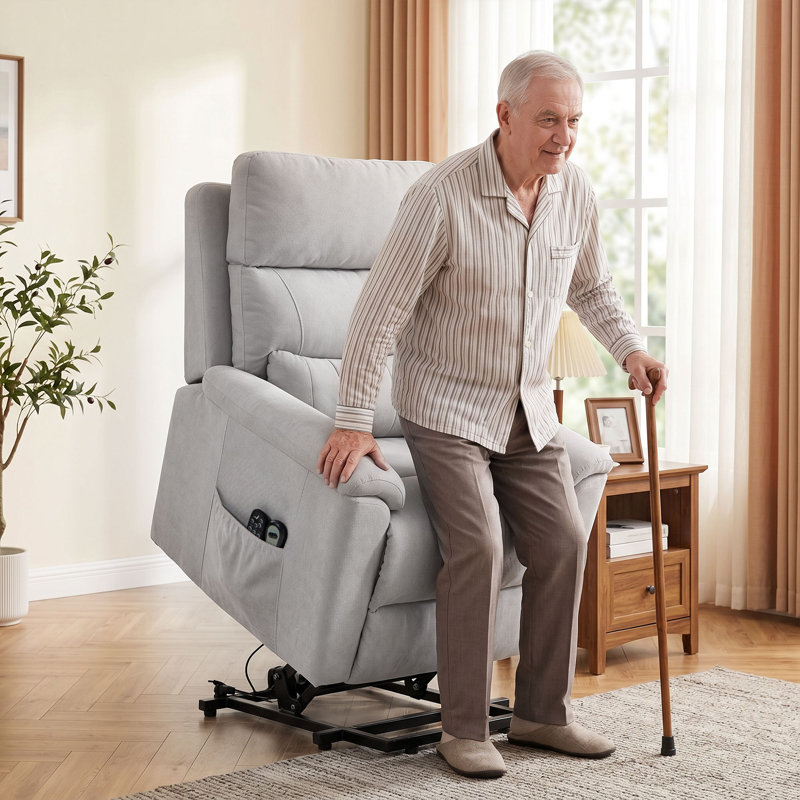 Lift Assist, Light Grey Polyester, Power - Remote, Foam