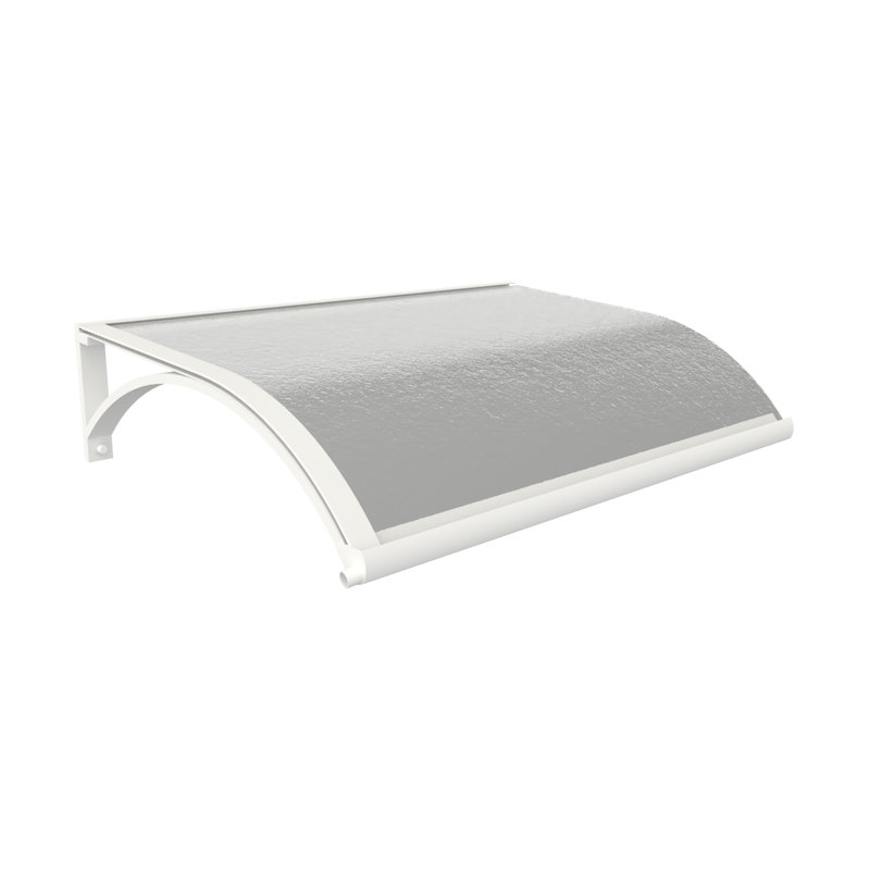 Icon 4.7' W x 3.2' D Convex Door Awning Extension Kit, White/Texture