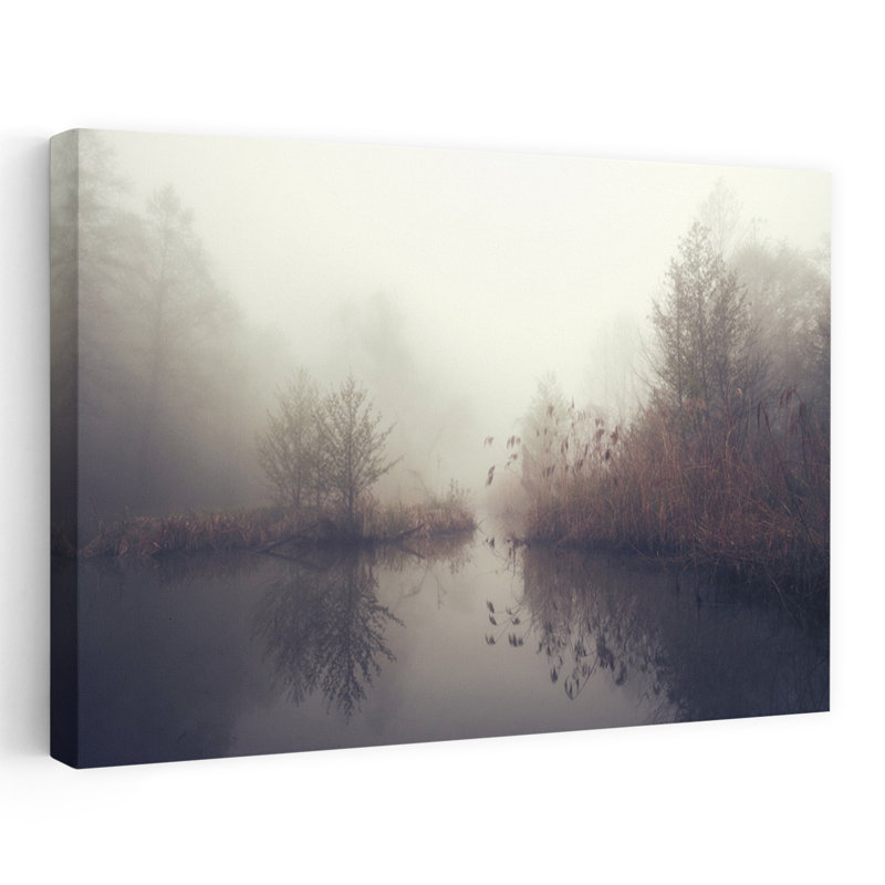 «Silence Abstract Contemporary Autumn Forest», art mural, H 16 po x l 24 po
