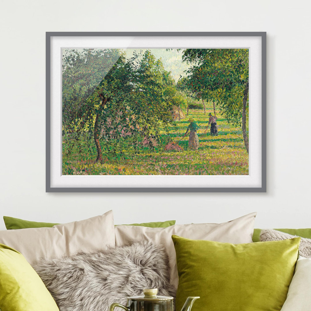 Gerahmtes Poster Apple trees von Camille Pissarro