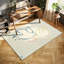 Tapis abstrait tissé à la main à motif abstrait, 100% polyester, velours de 2 mm, dossier antidérapant.-707536234