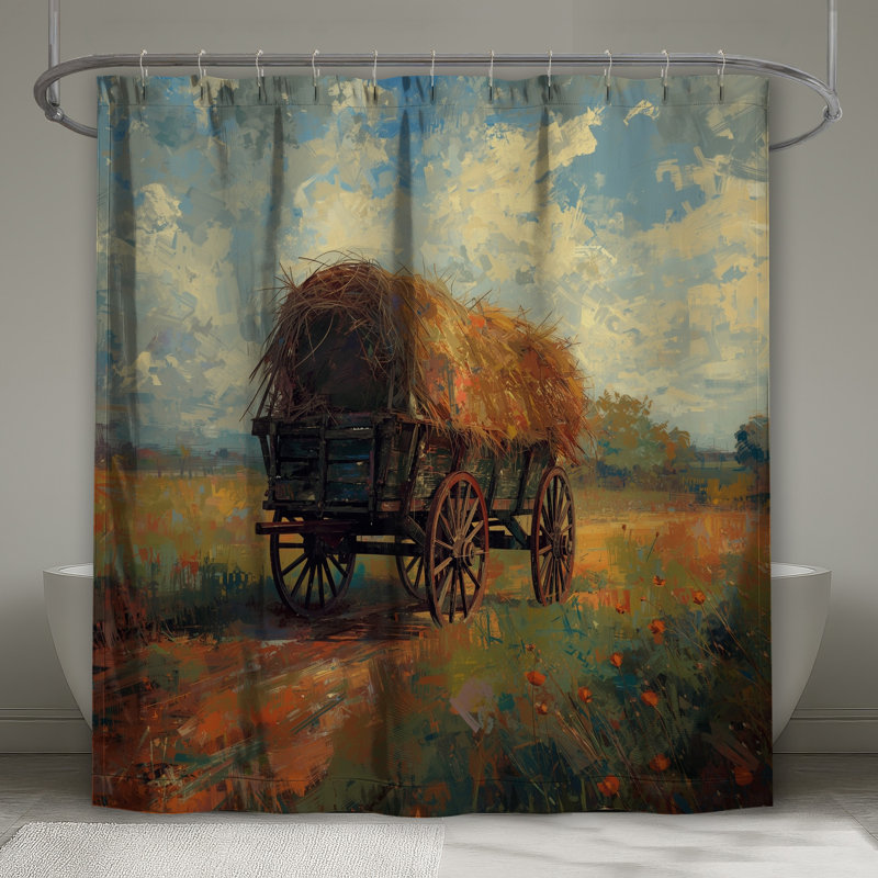 Rideaux de douche Hay Wagon Field, 70in W x 72in H
