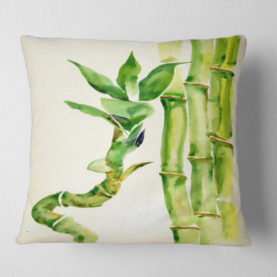 Housse et insert de coussin en bambou Branches dans la forêt VI