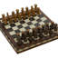 Ensemble de jeu d'échecs en polystone brun