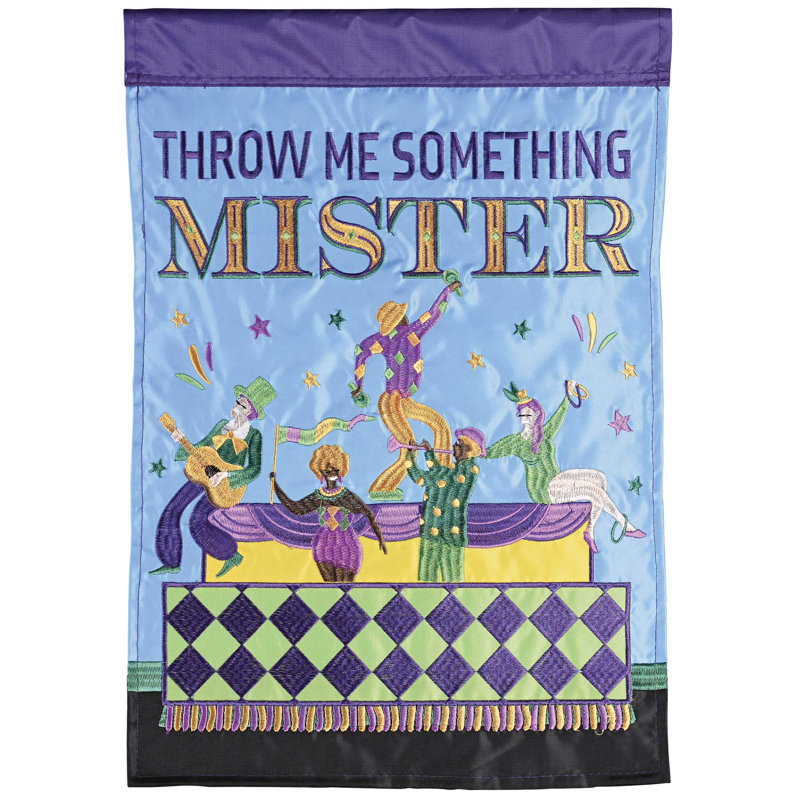 «Garden Flag Throw Me Quelque chose»