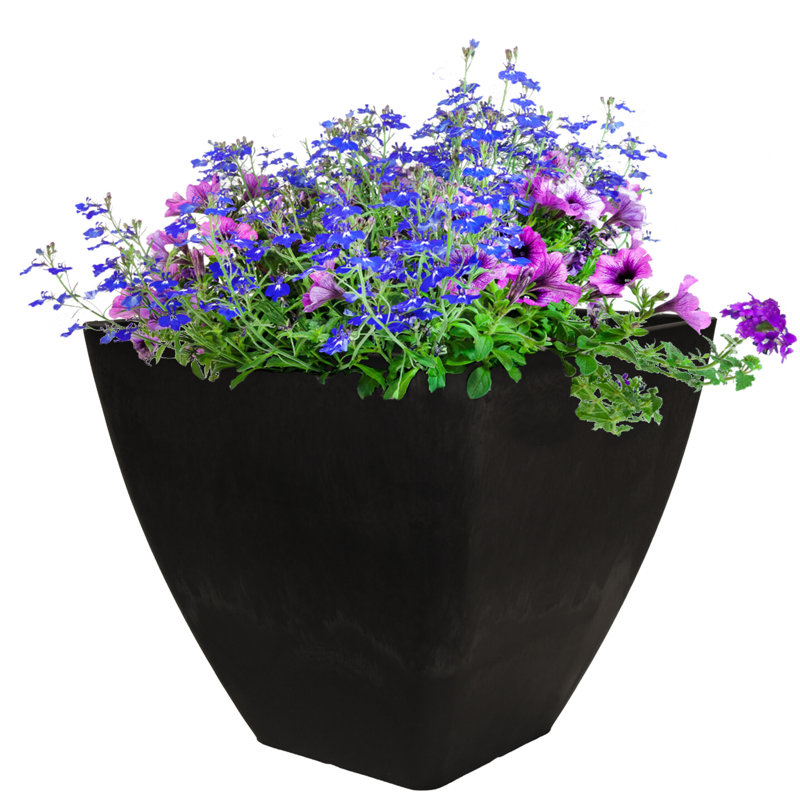 Mary Pot Planter, 11" H x 12" W x 12" D, Graphite