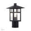 Lanterne d'extérieur 1 lumière en satin moyen doré avec verre transparent-1149939671