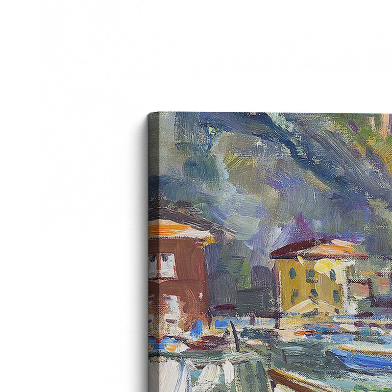 «Rustic Italian Whimsy Village on Canvas» par Richard A. Rodgers, reproduction, Toile tendue, H 8 po x l 12 po x P 1,25 po