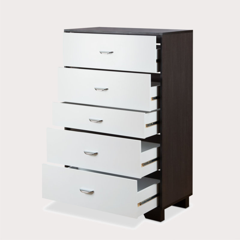 Commode à finition blanche et espresso Eloy