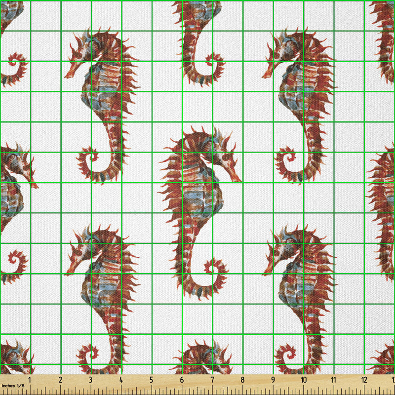 Corniya Watercolor Seahorse Multi-Purpose Fabric