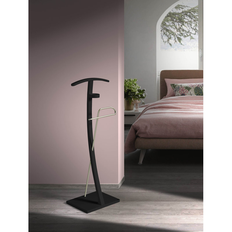 Twigg Metal Freestanding 1 - Hook Coat Rack, Black