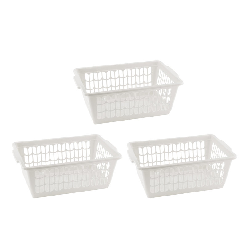 Ensemble de petits paniers en plastique, Blanc