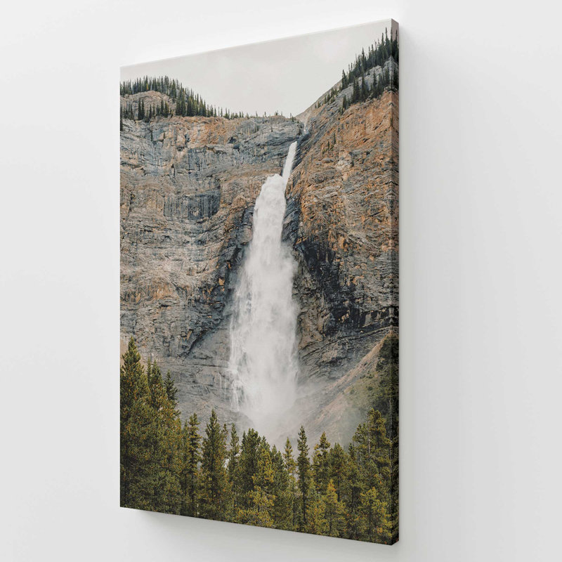 Impression sur toile, cascade de montagne, H 54 po x l 36 po