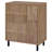 2-Door Natural Oak Shoe Storage Organizer Cabinet For Entryway Use