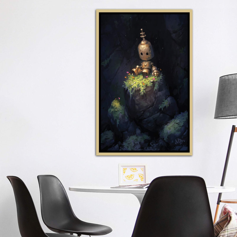 Art sur toile Secret Garden, H 60 po x l 40po x P 1,5 po, Toile encadrée d'or