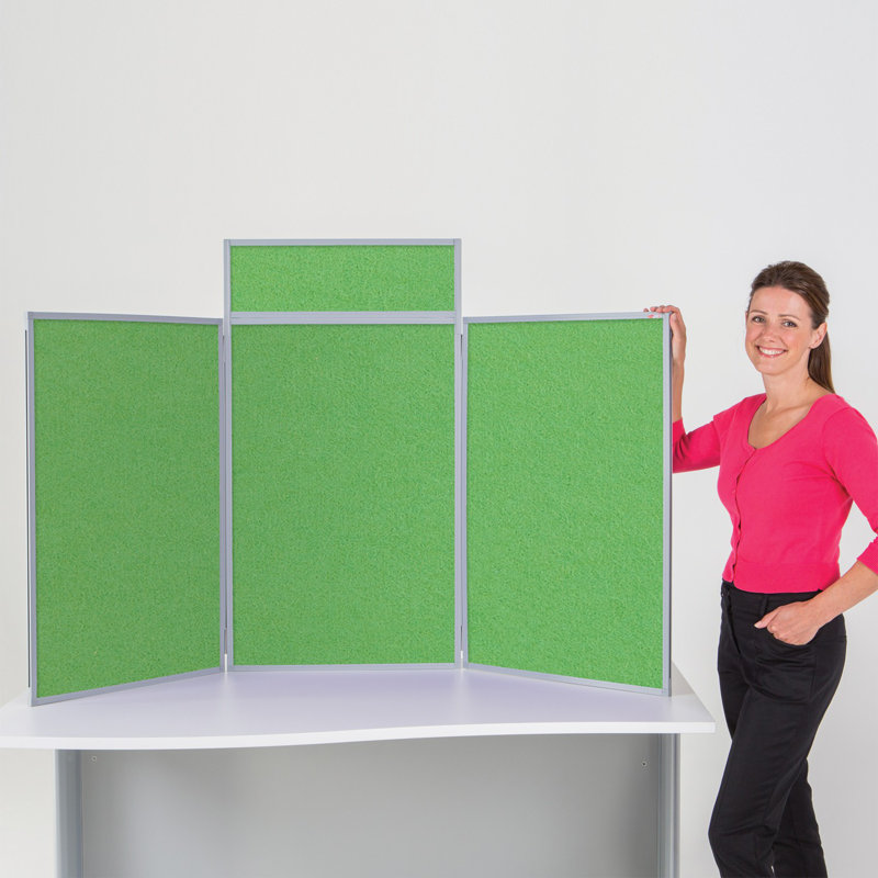 Free-Standing Reversible Bulletin Board 110cm H x 180cm W, Apple Green