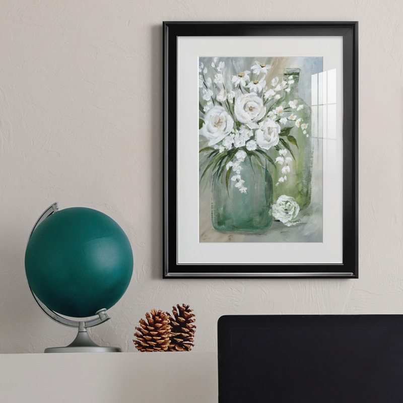 Après-midi rose - peinture sur toile encadrée, Noir, H 18,5 po x l 24,5 po x P 1,5 po