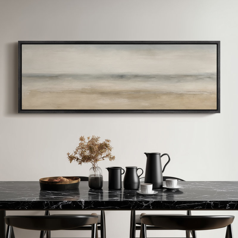 Très grand art mural rétro encadré pour art classique, H 20 po x l 60 po, Noir