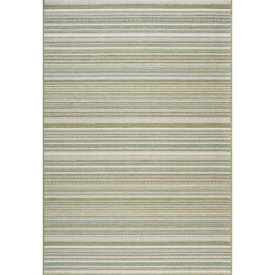 Laclede Rectangle Striped Flokati Indoor / Outdoor Area Rug