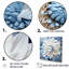 «White and Blue Dahlia Embrace», reproduction sur toile-883762859-957792038