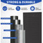 Armoire à outils roulante en métal 34,3 po - Rangement de garage robuste avec portes verrouillables et 3 tiroirs, organisateur d'établi mobile pour garage, atelier, maison