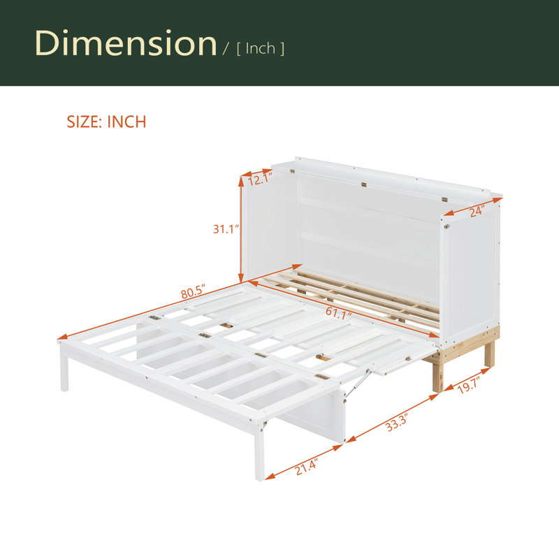 Grand lit escamotable, Blanc