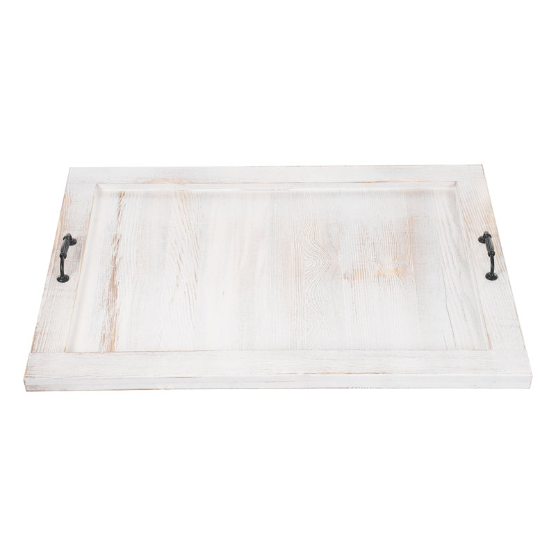 Housse décorative surdimensionnée pour plateau de service de 30 po, Blanc