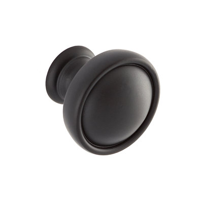 Grayson 1 1/8" Matte Black Round Knob