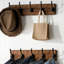 Portemanteau rustique mural, 5 crochets, bois massif-2045827903