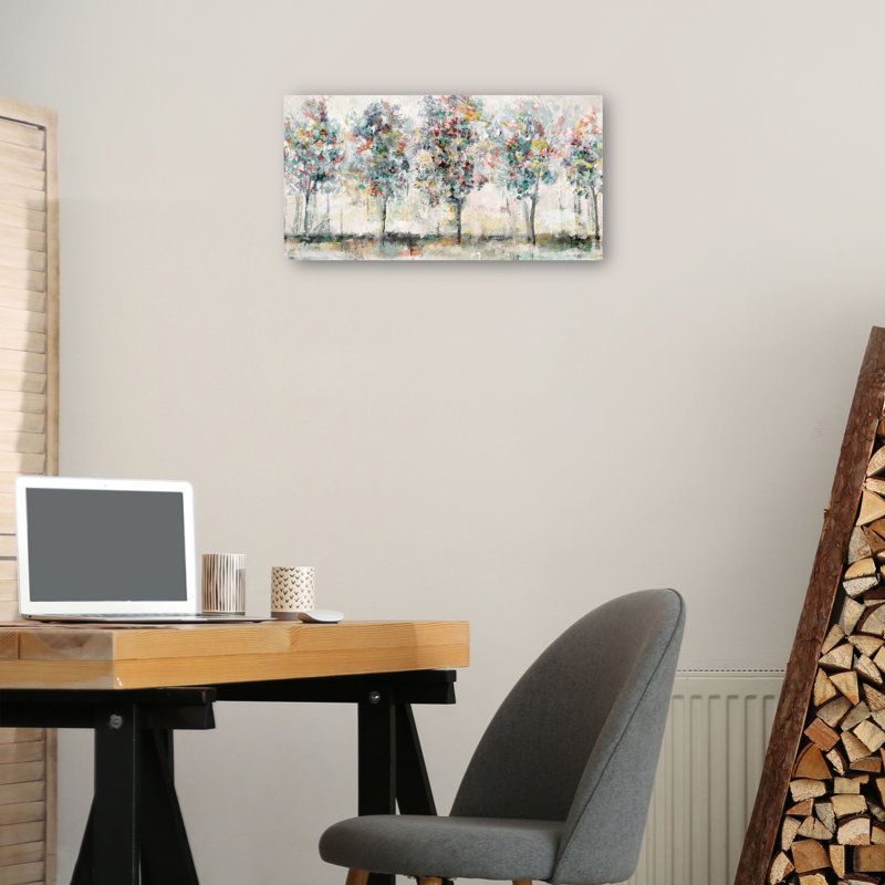 Morning Trees by Studio Arts Canvas Art Print, 25" H x 48" W, Wrapped Canvas