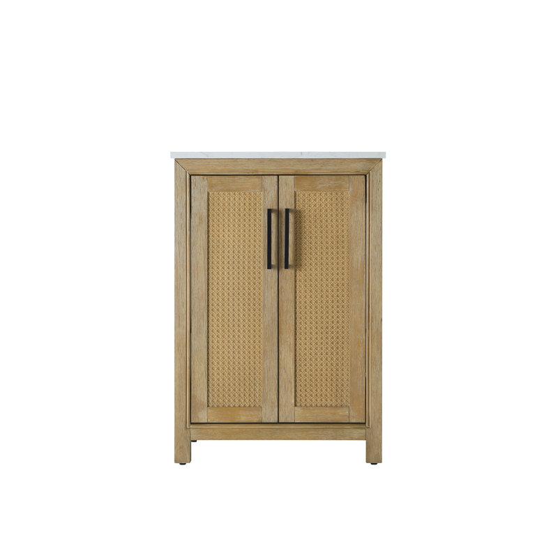 Meuble-lavabo simple 24 po, Lin chêne
