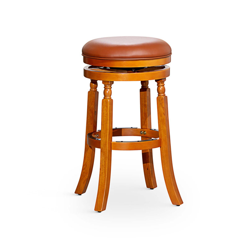 Tabouret de bar Syndra, Tabouret de bar (siège d'une hauteur de 30 po), Naturel, Selle