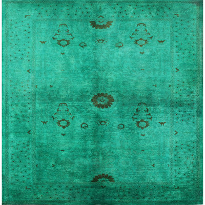 Tapis vert de style oriental