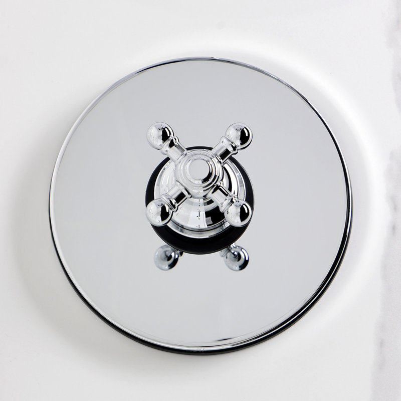 Kingston Brass Metropolitan Single-Handle 2-Hole Wall Mount Shower Faucet, Polished Chrome